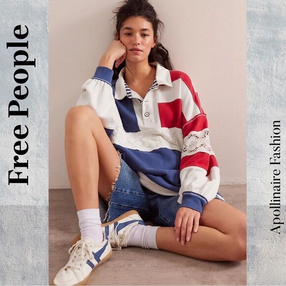 WE THE FREE AMERICAN POLO PULLOVER NWT - Picture 4 of 10